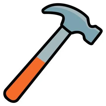 Hammer Tool Icon Construction Carpentry Equipment Vector Illustration Stock Illustration