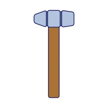 Hammer tool icon, flat design Stock Illustration