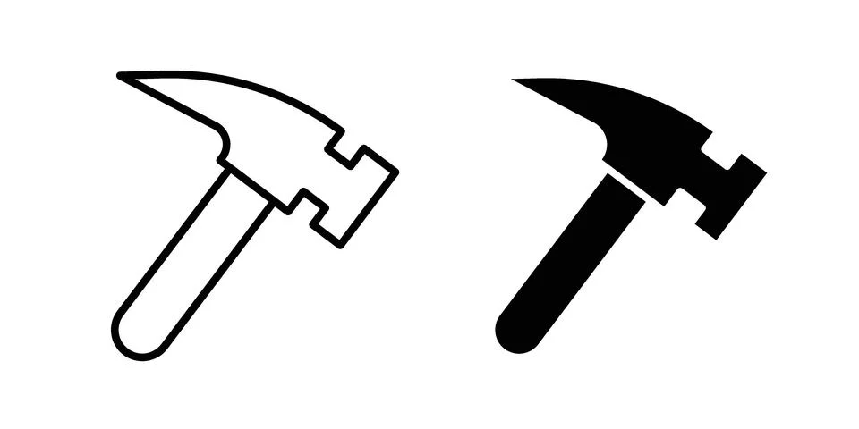 Hammer tool icon vector design illustrations Stock Illustration