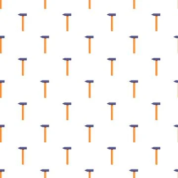 Hammer tool pattern for construction and repair work Illustrazione stock