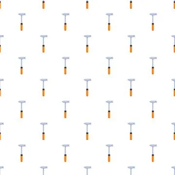 Hammer tool simple flat design seamless pattern 스톡 일러스트