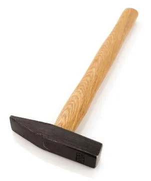 Hammer tool on white background Stock Photos