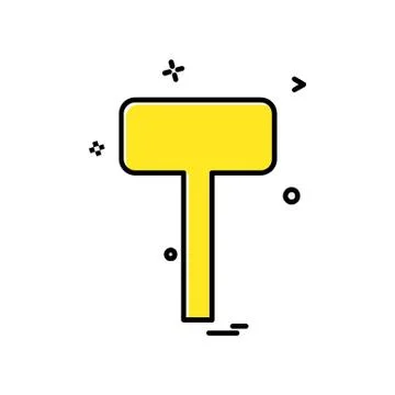 Hammer tools icon design vector Stock Illustration
