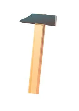 Hammer. Typical universal tool for all types of work. Cartoon style. Object i Stock Illustration