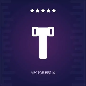 Hammer vector icon Stock Illustration