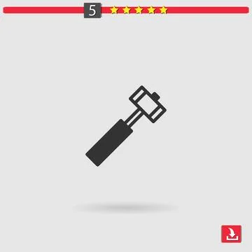 Hammer vector icon Stock Illustration