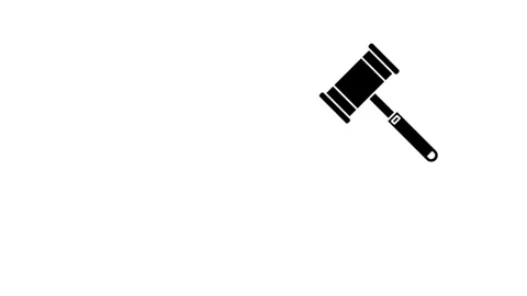 Hammer of walking on a white background Stock Footage 333871756