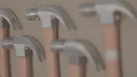 Hammer - wood work tools Stock Footage 73887192