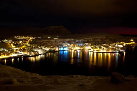 Hammerfest in winter Stock Photos