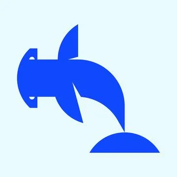 Hammerhead Shark logo Stock Illustration
