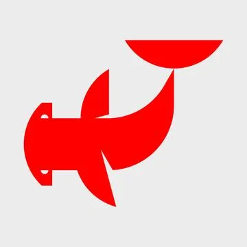 Hammerhead Shark logo Stock Illustration