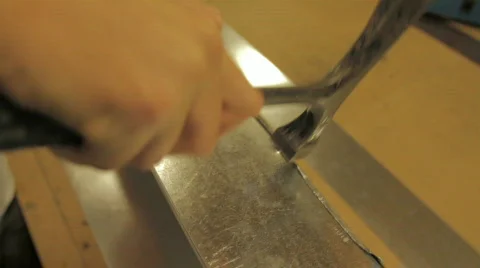 Hammering metal Stock Footage 753129