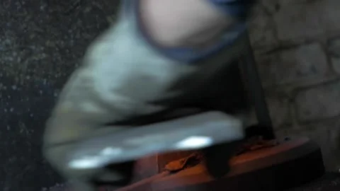 Hammering Metal Stock Footage 138498765