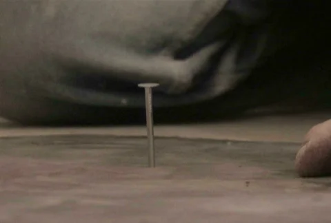 Hammering Nail Close-Up Stock Footage 283805