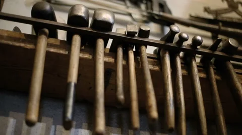 Hammers in the blacksmith shop Stock Footage 67697980