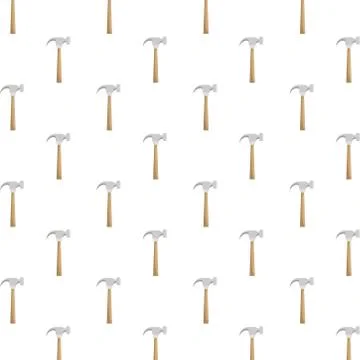 Hammers construction tools pattern background Illustrazione stock