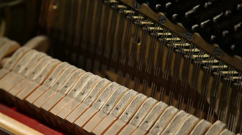 Hammers inside a piano 1 Stock-Footage 31741304