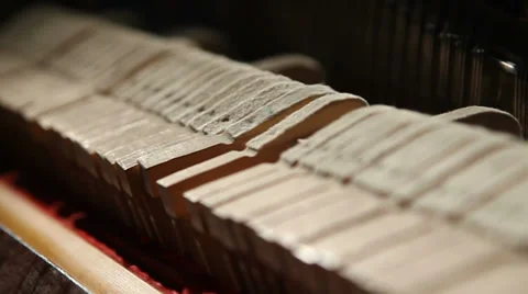 Hammers inside a piano 6 Stock Footage 31741266