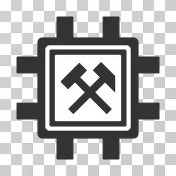 Hammers Mining Pool Vector Icon Stock Illustration