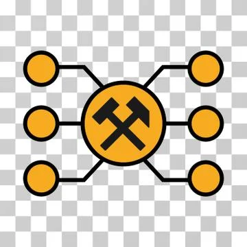 Hammers Pool Links Vector Icon Stock Illustration