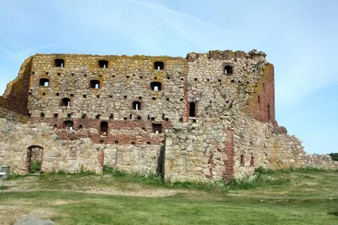 Hammershus ruins Stock Photos