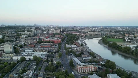 Hammersmith riverside, 27th July 2026, London Stock Footage 340587035