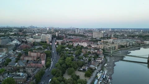 Hammersmith riverside, 27th July 2026, London Stock Footage 340587101