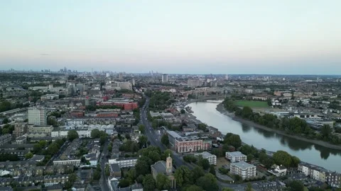 Hammersmith riverside, 27th July 2026, London Stock Footage 340587248