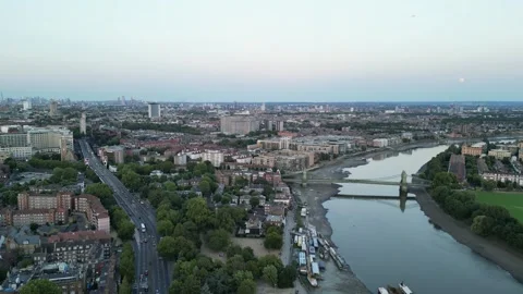 Hammersmith riverside, 27th July 2026, London Stock Footage 340587265