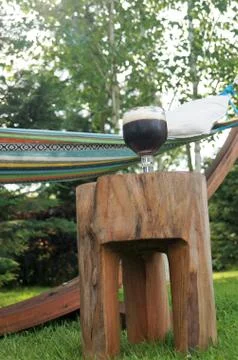 Hammock and a Beer Stock Photos