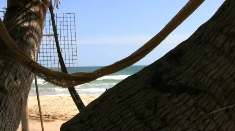 Hammock on the beach Video stock 851078