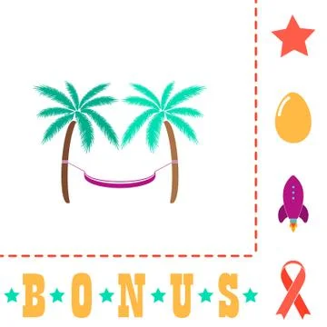 Hammock computer symbol Stock-Illustration