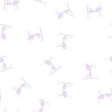 Hammock for enjoying vacation glyph vector seamless pattern Illustrazione stock