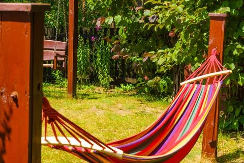 Hammock in garden Stock Photos