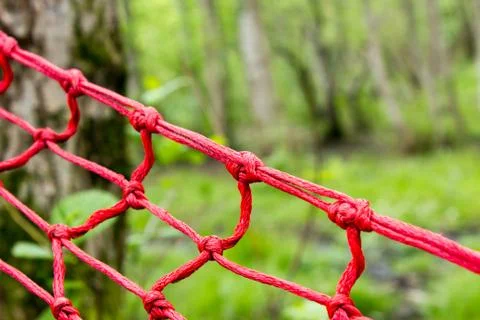 Hammock from the grid fragment Stock Photos