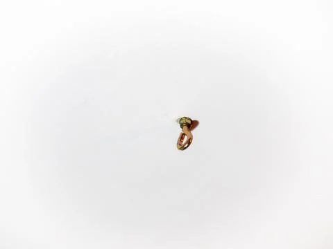 Hammock hook on a white ceiling. Metal mount on the ceiling. Reliable faste.. Stock Photos