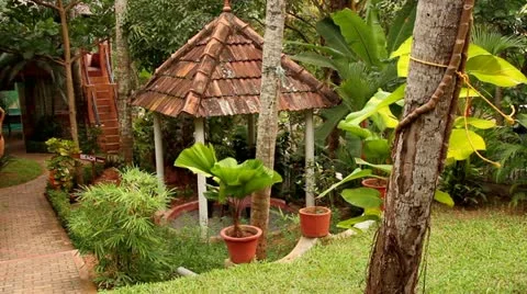 Hammock in hotel Stock Footage 22137829