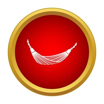 Hammock icon symbolizing relaxation and vacation leisure Stock Illustration