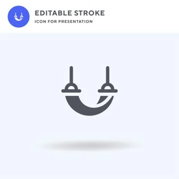 Hammock icon vector, filled flat sign, solid pictogram isolated on white, log 스톡 일러스트