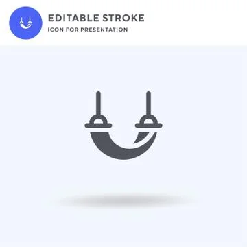 Hammock icon vector, filled flat sign, solid pictogram isolated on white, log Stockillustratie