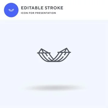 Hammock icon vector, filled flat sign, solid pictogram isolated on white, logo Stockillustratie