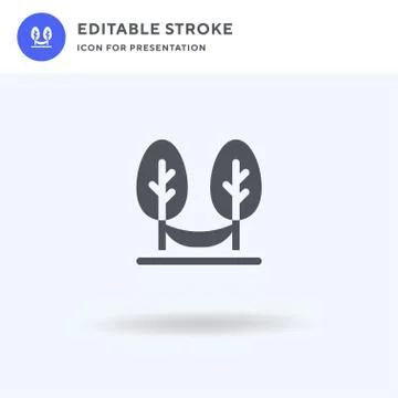 Hammock icon vector, filled flat sign, solid pictogram isolated on white, logo 스톡 일러스트