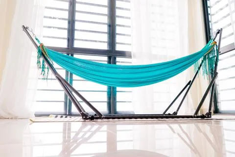 Hammock in the interior. Stock Photos
