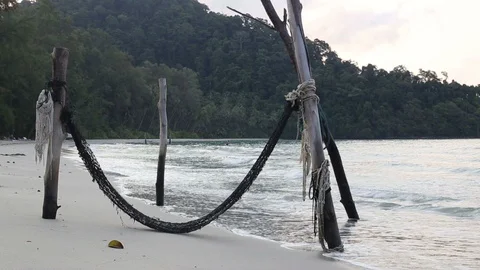 Hammock at Koh Kood  Stock Footage 127858373