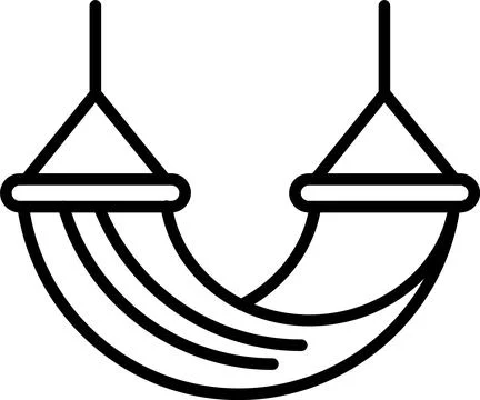 Hammock Line Icon Design Stock-Illustration