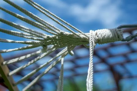 Hammock mounts on sky background Stock Photos