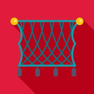Hammock net vector icon flat design illustration Illustrazione stock