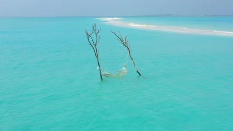 Hammock in Paradise, Maldives Stock Footage 100258441