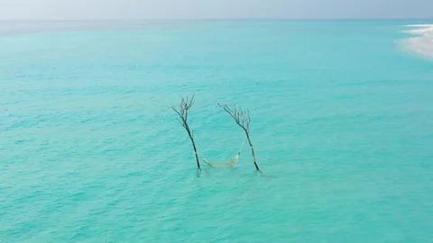 Hammock in Paradise, Maldives Stock Footage 100262992