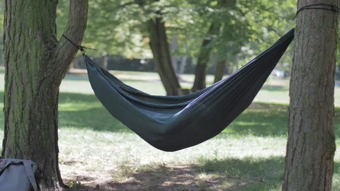 Hammock in a park Stock Footage 92749230